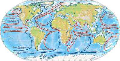 Течения Атлантического Океана — холодные и теплые, хаpaктеристика и карта