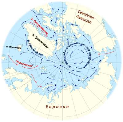 Течения Северного Ледовитого океана — холодные и теплые, хаpaктеристика и карта