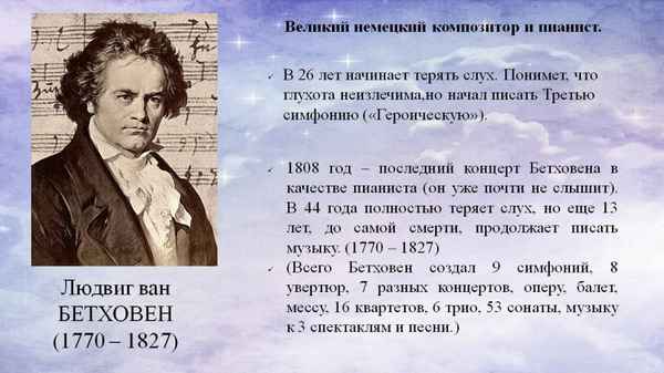 Самая краткая биография Бетховена