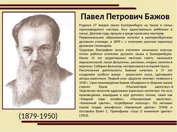 Самая краткая биография Бажова