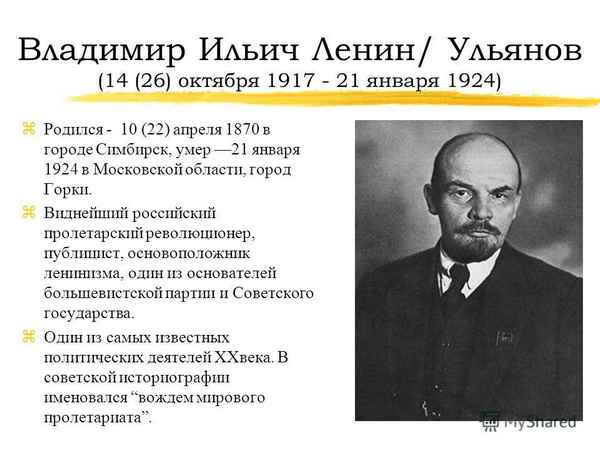Самая краткая биография Ленина