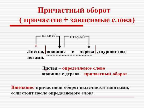 Причастие и причастный оборот в русском языке – примеры, вопросы и правила правописания