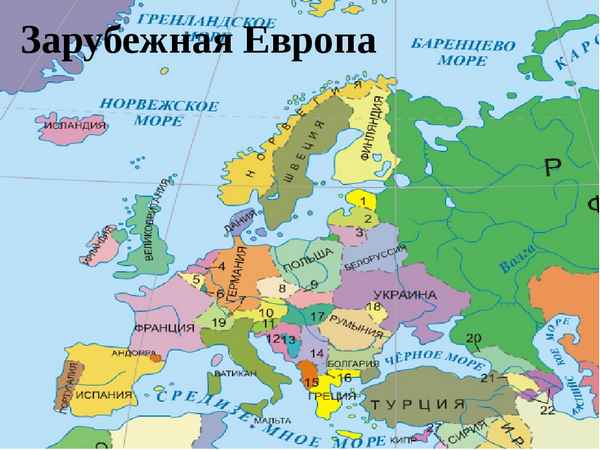 Зарубежная Европа – регионы, географическое положение, особенности и проблемы в таблице (11 класс)