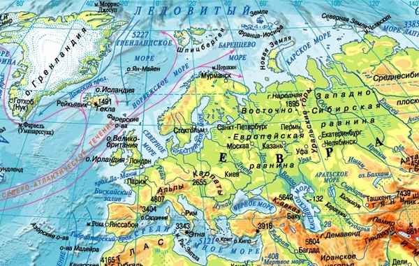 Моря Зарубежной Европы, океаны и проливы омывающие береговую линию