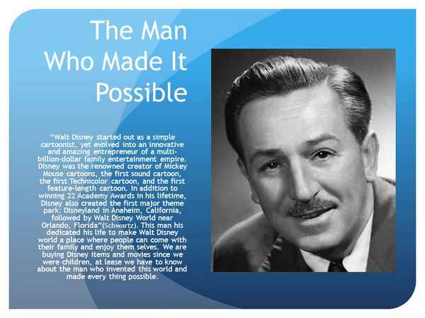 Уолт Дисней (Walt Disney) краткая биография
