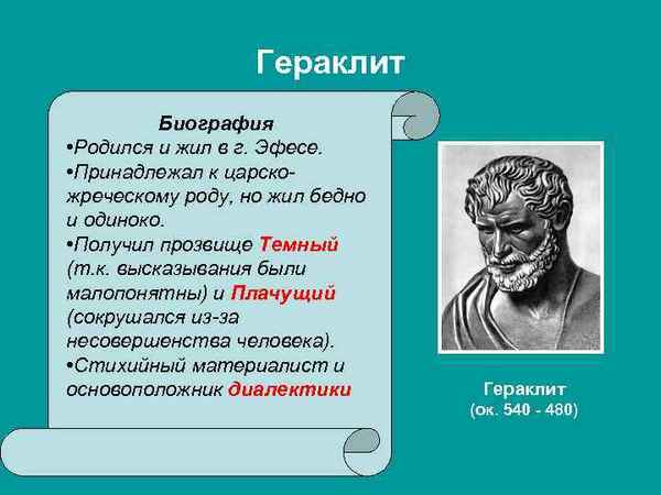 Гераклит биография философа кратко